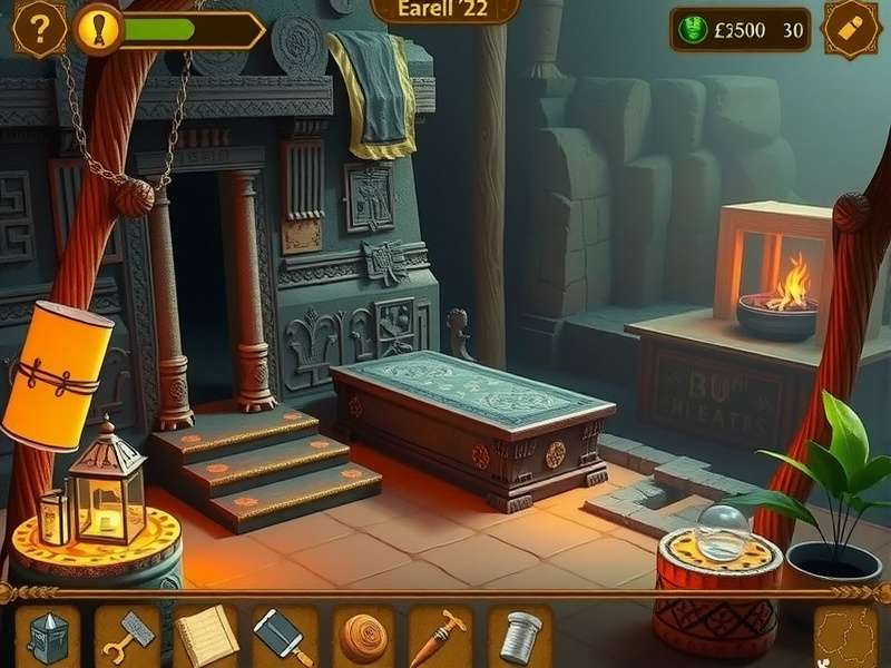 Antique Temple Adventurer gameplay screenshot showing ancient temple exploration